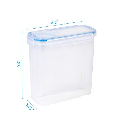 China Large Viable Hot Sale 4l Cereal Refrigerator Storage Boxes Food Snack Dispenser Containers For Kitchen for sale