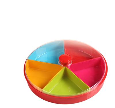 China Disposable Multi Sectional Nuts Candy Snacks Serving Tray With Lid for sale