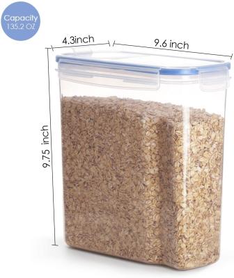 China 4L (135oz) Cereal Storage Containers Food Stocked Airtight Storage Containers - Large Kitchen Storage Keeper - Easy Pour Lid for sale