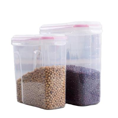 China Sustainable Food Storage Container Kitchen Seal Food Bowls Storage Boxes Fruit Cereals Grains Airtight Box Set With Lid for sale