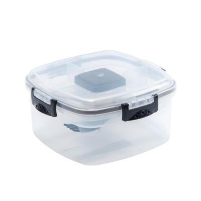 China Heatable Durable BPA Free Plastic Fruit Bento Lunch Boxes Double Layer Box For Adults And Children for sale