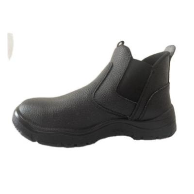 China Modern Black Cow Split Leather Upper Durable Sole Women Men Work Safety Tube Shoe With Elastic Fabric for sale