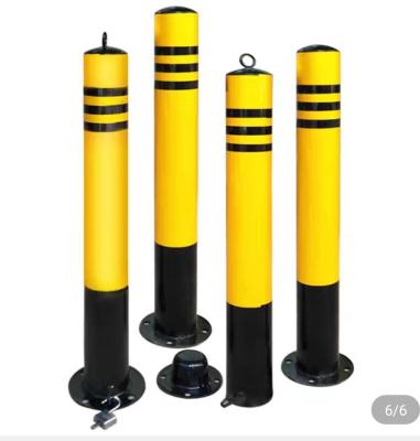 China Modern Reflective Steel Traffic Parking Bollards Column New Design Warning Post for sale