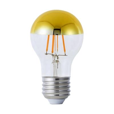 China Residential Factory Direct Supply 220V 230V 2700K Warm White Silver Gold Tilted Chrome LED Half Light Edison Bulb for sale