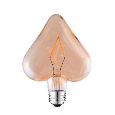 China Residential Decorative 4w Heart Shape LED Filament Light Bulb for sale