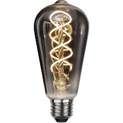 China Residential Vintage Retro Edison Smoke Gray 4W ST64 E26 E27 LED Filament Light Bulb for sale