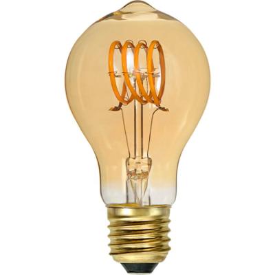 China Residential Amber Retro Edison E26 E27 B22 Nipple A60 LED Filament Light Bulb for sale