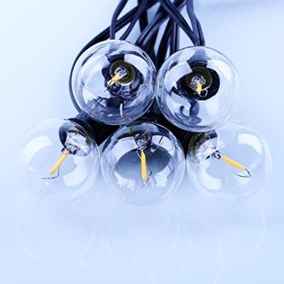 China Residential Outdoor Waterproof Solar PVC PC G40 LED String Light For Christmas Decoration for sale