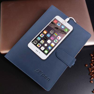 China Magnetic refill A5 notebook in wireless function with diary powerbank diary for sale