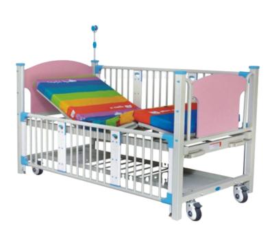 China 2020 New Style Modern Children Nursing Trolley Youth Two Crank Pediatric Hospital Bed On Wheels For Children for sale