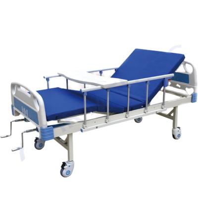 China Manufacture modern cheap wholesale medical bed ABS manual detachable guardrail hospital bed for home care patient for sale