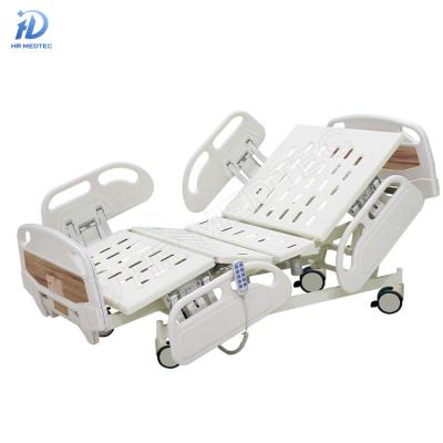 China Hospital Bed Factory Price ABS ICU Material Remote Control Electric Hospital Beds 3 5 9 With Side Rails for sale