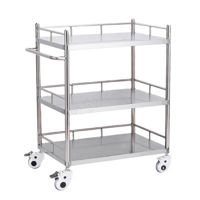 China Modern Stainless Steel Hospital Dressing Cart Medicine-delivery Cart For Sale for sale