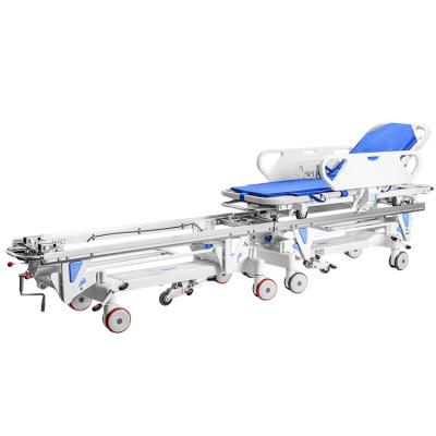 China 2 Sets Operating Trolley Manual Transfer Connecting Stretcher Used For Defend Cross Infection for sale