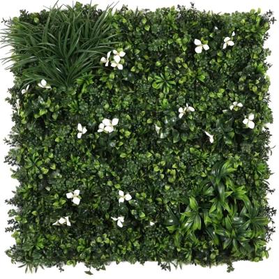 China Transitional Wedding Decoration Garden Plant Boxwood Hedge Green Artificial Wall Panels With UV Protection for sale