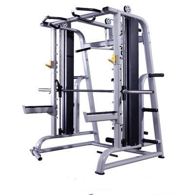 China Multi Functional Indoor Home Bodybuilding Power Cage With Weightlifting Trainer Blacksmith Machine For Home Use for sale