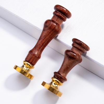 China Office Wax Seal Premium Wooden Handle Seal Stamp Cast Style Available for sale