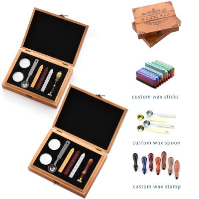 China Wax Seal Kit Classic Vintage Antique Wax High Quality Copy Set Magic School Badge Wax Set Gift Box Set for sale