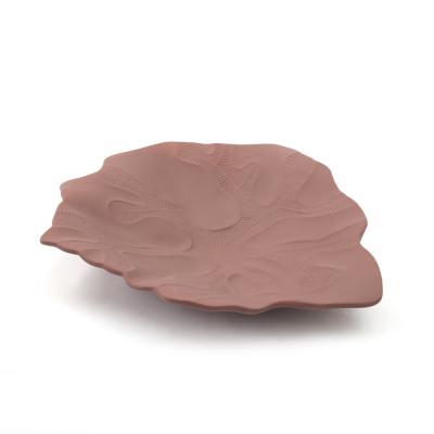 China Nordic Minimalist Dish Tray Home Decor Pieces of Minimalist Unique Design Leaf Shape Fruit Dish for sale