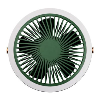 China Handing Up Outdoor Portable Mini High Wind With Night Reading Light Hanging Small Fan Usb Rechargeable Desktop Home Fan for sale