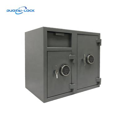 China New Design Home Office Cash Bank Office Hotel Locker Safe Security Fireproof 2 Door Safe Box With Drop Box for sale