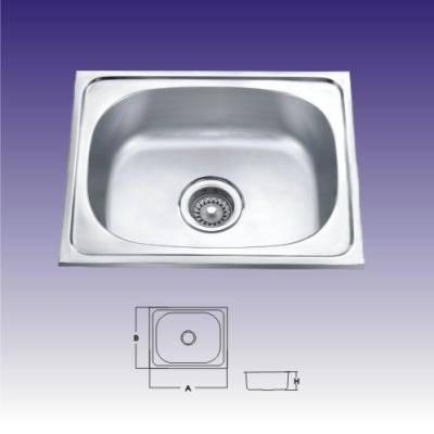 China Custom Polished Round One Bowl Stainless Steel Kitchen Sinks Without Faucet for sale