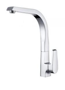 China Square Single Lever Kitchen Mixer Tap , Single Handle Brass Kitchen Faucets for sale