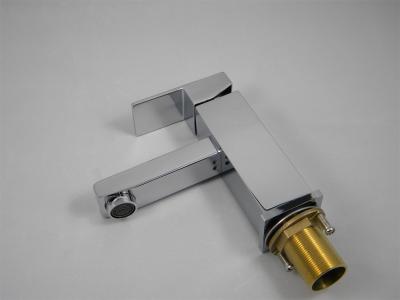 China One Handle Square Chrome Basin Tap Faucets With Handy Color Box packing for sale