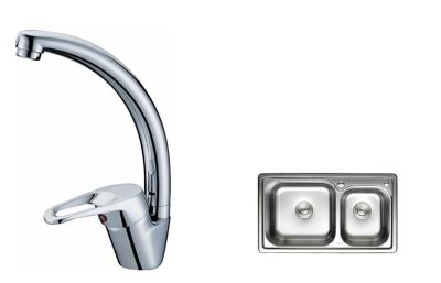 China Goose Neck Kitchen Sink Water Faucets Made of Low - Lead Brass for sale