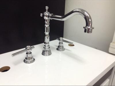 China Three Holes Installation Kitchen Tap Faucets Made of Low - Lead Brass for sale