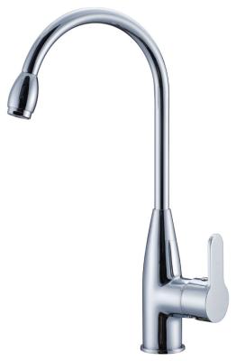 China Low Pressure Deck Mounted Kitchen Mixer Taps , Single Hole Kitchen Faucet for sale