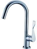 China Pull Out Spray Sink Single Lever Mixer Taps / Brass Tall Kitchen Tap Faucet for sale