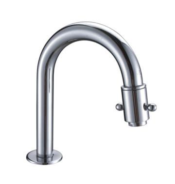 China Chrome Plated Single Lever Kitchen Ceramic Cartridge Faucet With Rotated Water Pipe for sale