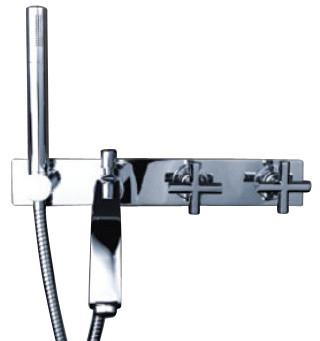 China Low Pressure Concealed Wall Mounted Shower Mixer Taps With 2 Cross Handle , Shower Mixer for sale