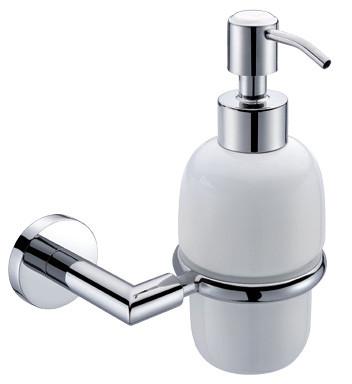 China Wall Mounted Soap Sanitizer Dispenser Bathroom Hardware Collections White for sale