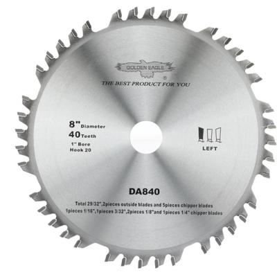 China 10-Inch 40T Golden Eagle Dado Set Saw Blade 1in Cutting Hole (please see below listing) for sale