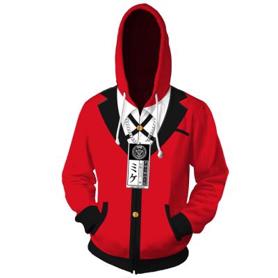 China Kakegurui Costume - Chronic Gamer Jabami Yumeko Zipper Hooded Hoodies Printing Halloween Christmas Carnival Party Cosplay Costume for sale