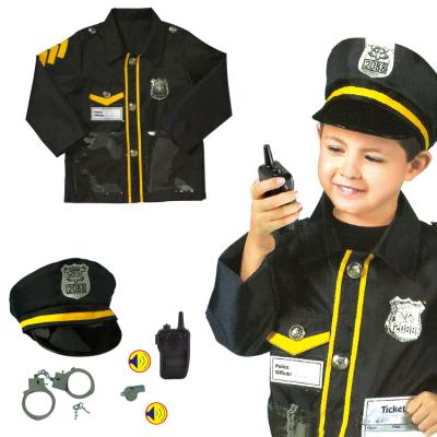 China Room Kit Set Policeman Cop Kindergarten Role Play Cosplay Costume Child Policeman Kids Cosplay Costume For Boys ecoparty for sale