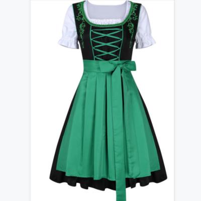 China Polyester Ecoparty Adult Women Oktoberfest Dirndl Costume Bavaria Beer Party Girl Maid Fancy Dress Outfit for sale