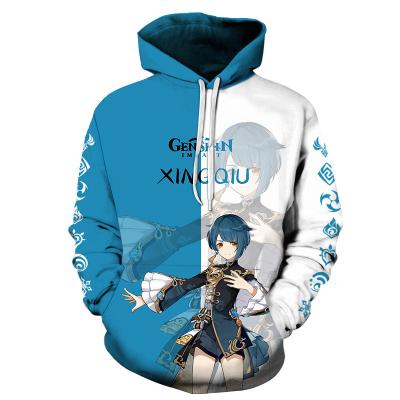 China Fashionable Ecoparty Harajuku Kids Hoody Genshin Impact 3D Hoodies Anime Game QUICK DRY Hoodies for sale