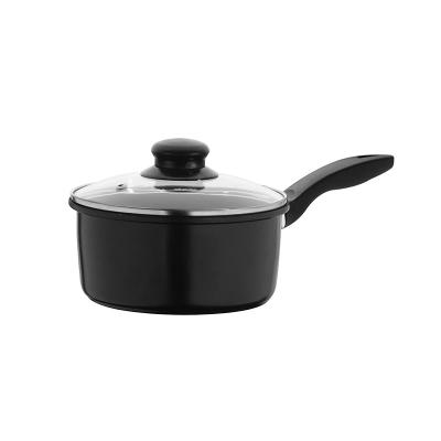 China Carbon Steel Mini Sauce Pan Cooking Milk Non-Stick Coating Casserole Factory Offered Minimalist Food Safety Standard With Heat Resistance Handle for sale