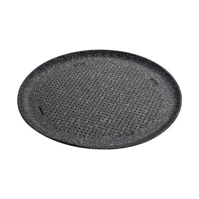 China Sustainable Carbon Steel Non Stick Bakeware Round 16 Inch Pizza Pan With Holes for sale