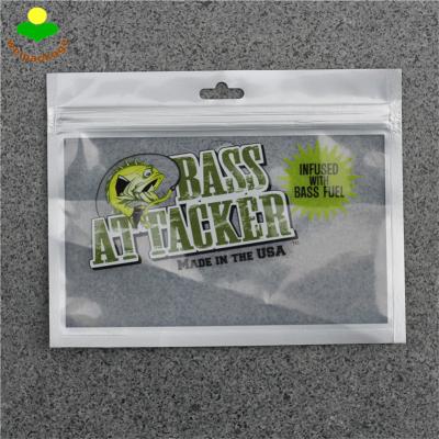 China Fish Lures Custom Resealable Clear Window Packing Zip Lock Aluminum Foil Fish Lure Bag for sale