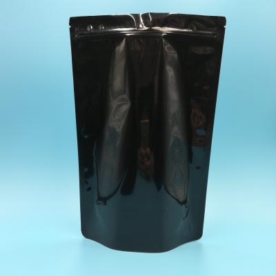 China Wholesale High Barrier Food Grade Resealable Packaging Customize Black Aluminum Foil Bag for sale