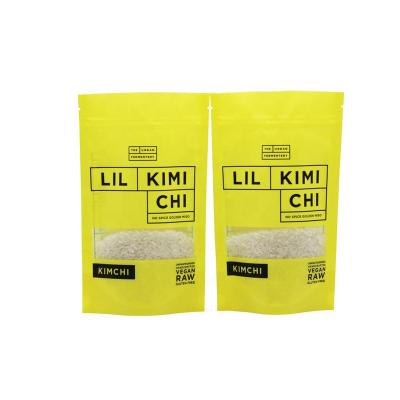 China Window Kimchi Packaging Bag With Zipper Zipper Window Kimchi Food Packaging Bag Eco Friendly for sale