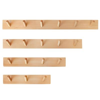 China Viable Cheap Price Solid Wood Hat Hook Hooks Hanger Wall Mounted Wooden Hook for sale