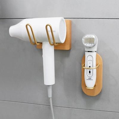 China Multifunctional Wall Mounted Wooden Stand Sustainable New Products Storage For Hair Dryer for sale