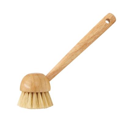 China Sustainable Bamboo Dish Brush Natural Scrub Cleaning Brush For Dishes Cast Iron Pots Filters Kitchen Sink Household Cleaning for sale