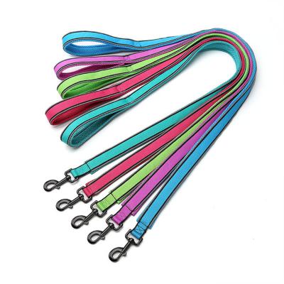 China Reflective Strong Safety Printing Customized Reflective Brand Adjustable Pet Dog Nylon Nylon Leash for sale