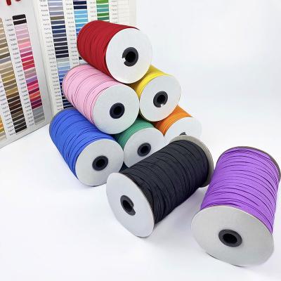 China High Tenacity Multi-colors 6mm Flat Custom Knitted Elastic Bands For Clothing for sale